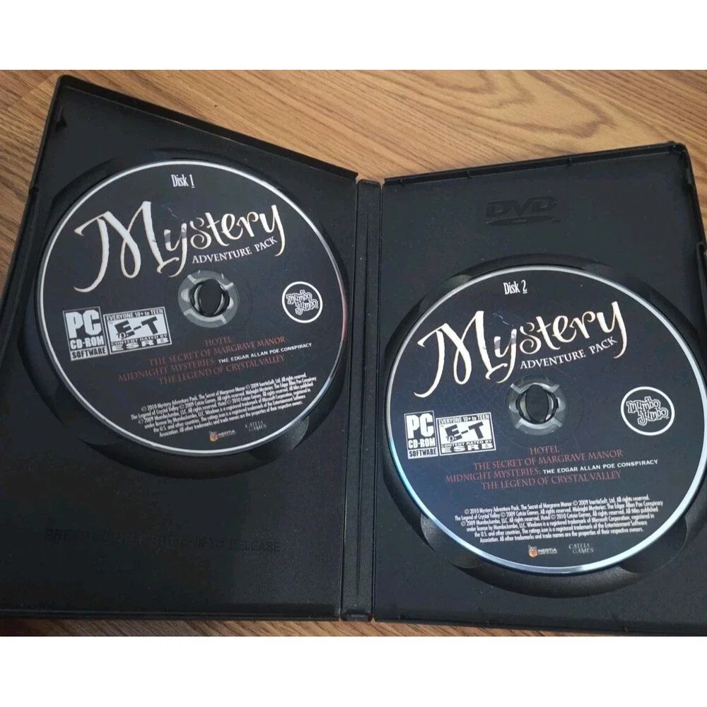 Mystery Adventure Pack PC 4 Games 2 Disc Hotel Margrave Midnight Mysteries
